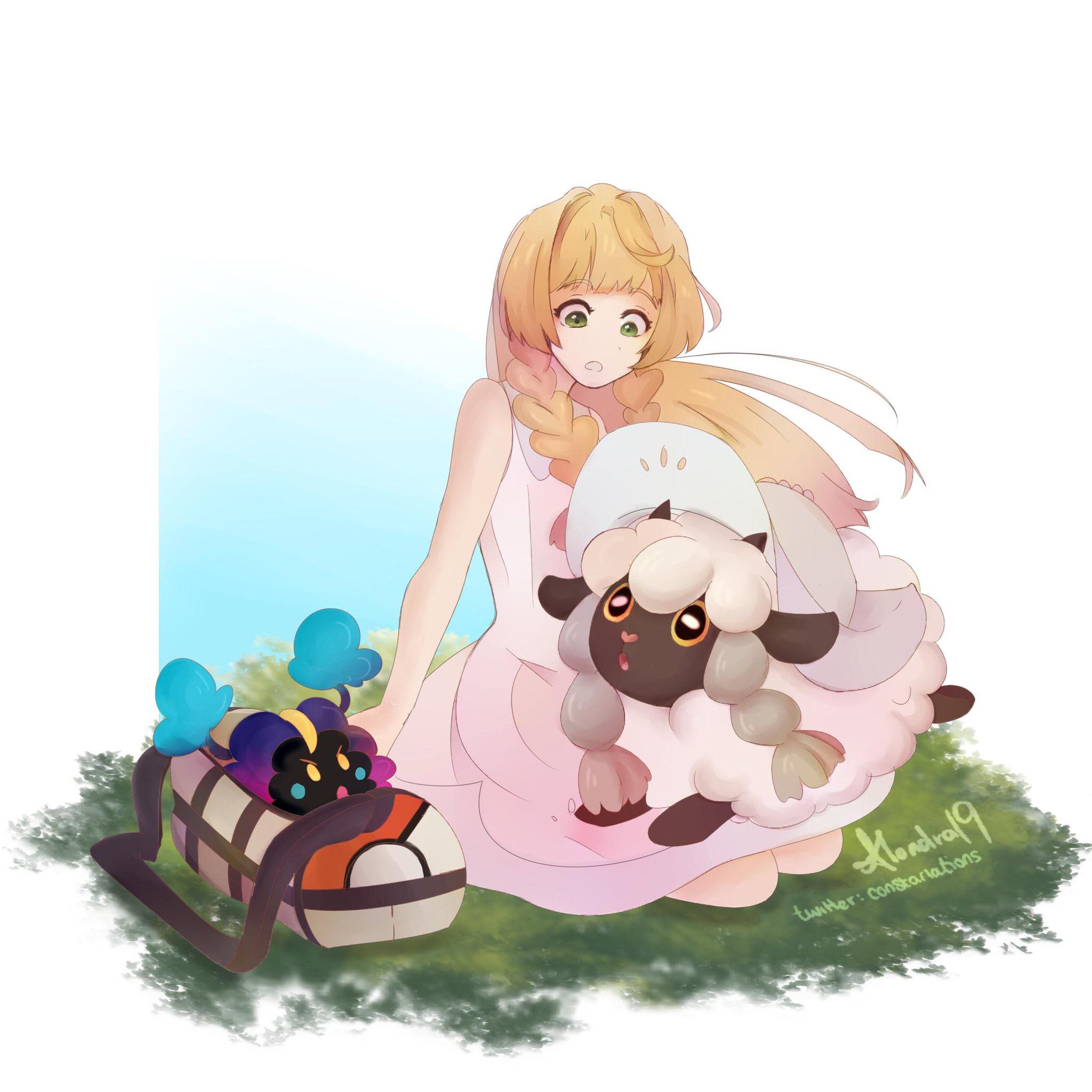 Lillie with Wooloo